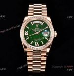 New 2023 Rolex Day-Date 36 Replica Watch with Green aventurine Diamond-set Dial_th.jpg